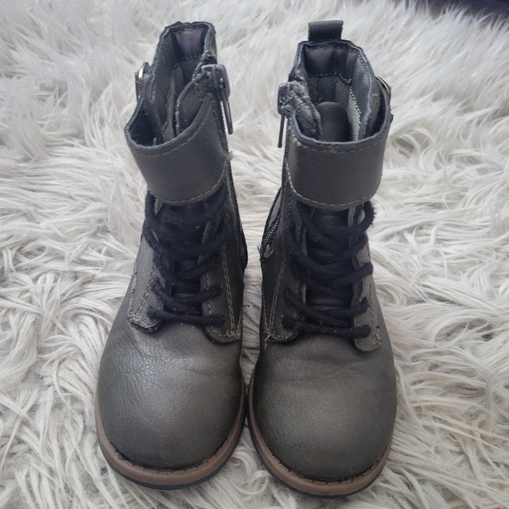 Toddler Girl Carters Combat Boots Gray